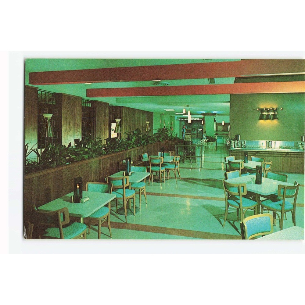Vintage Glass House Cafeteria Will Rogers Turnpike Vinita Oklahoma Postcard